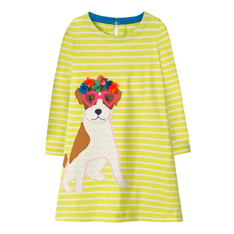 Jumping meters New Dresses with pockets autumn clothes for girls long sleeve fashion cartoon princess frocks kids dress | Детская одежда