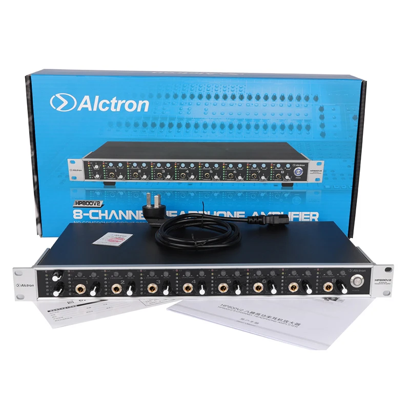 16 канальный усилитель для наушников Alctron HP800 V2 имеет 8 независимых каналов