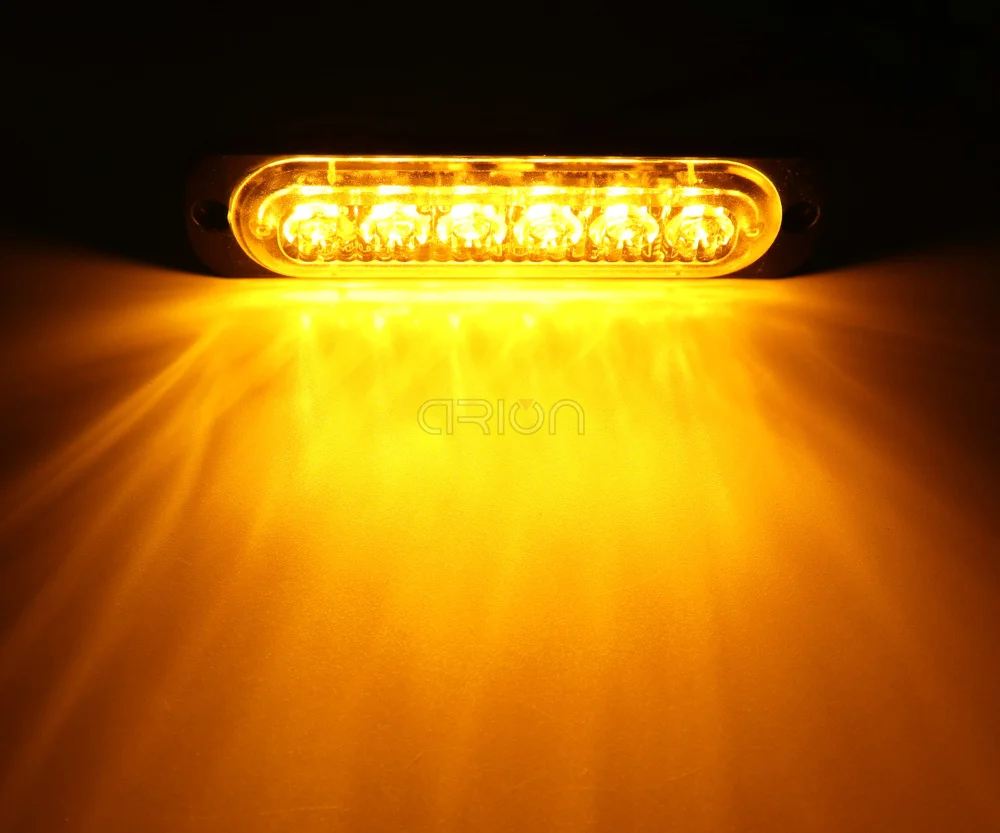 12V 24V 6 Led Стробоскоп предупреждающий светильник стробоскоп Решетка мигающий бар