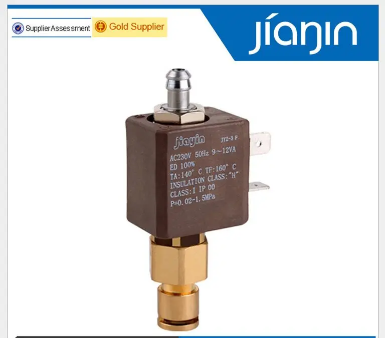 Нормально открытый N/O 2/2 Way Cannula AC 220 В G1/8 'латунные железные кофеварки Пара воды 2