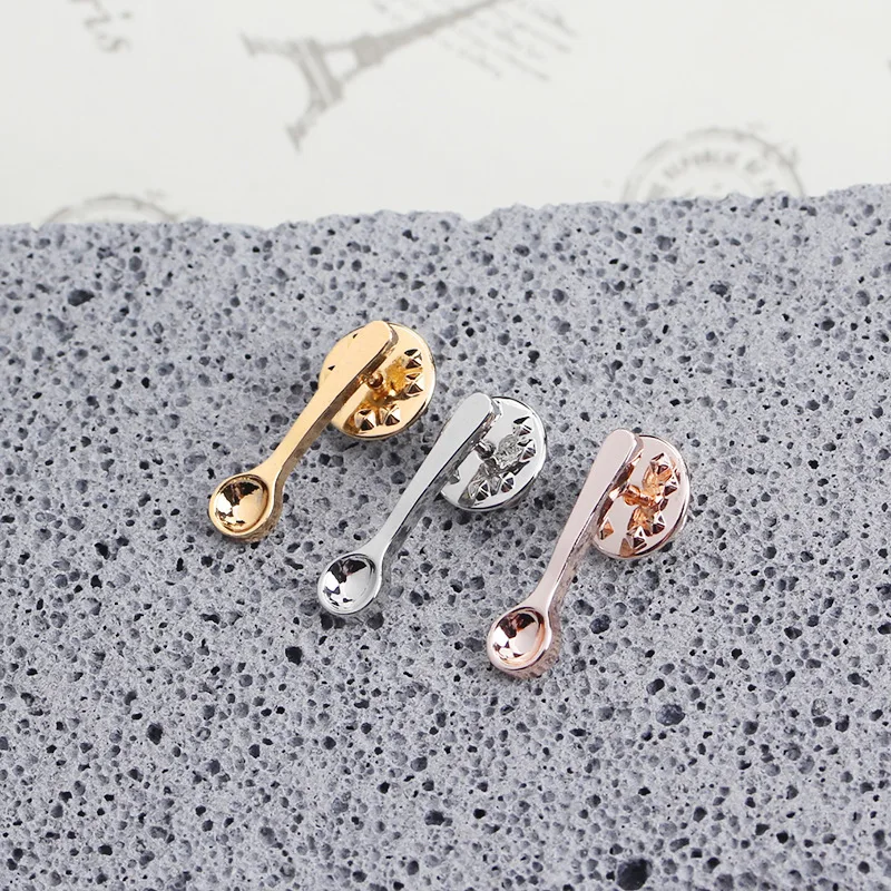 Брошь в виде кофейной ложки 3 цвета|Броши| |