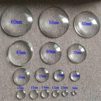 1packs 6mm 60mm round flatback clear glass cabochon transparent magnifying glass cabochon for diy jewelry making z941