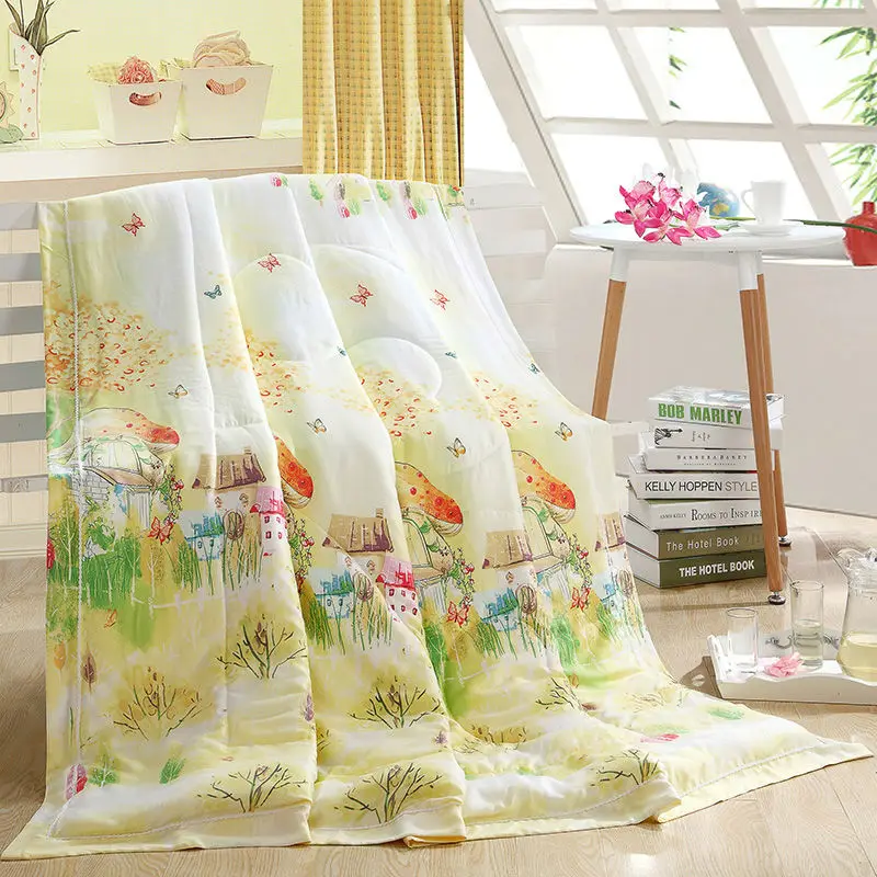 Новое модное одеяло из 100% тенселя с мультипликационным принтом 40 s домашнее