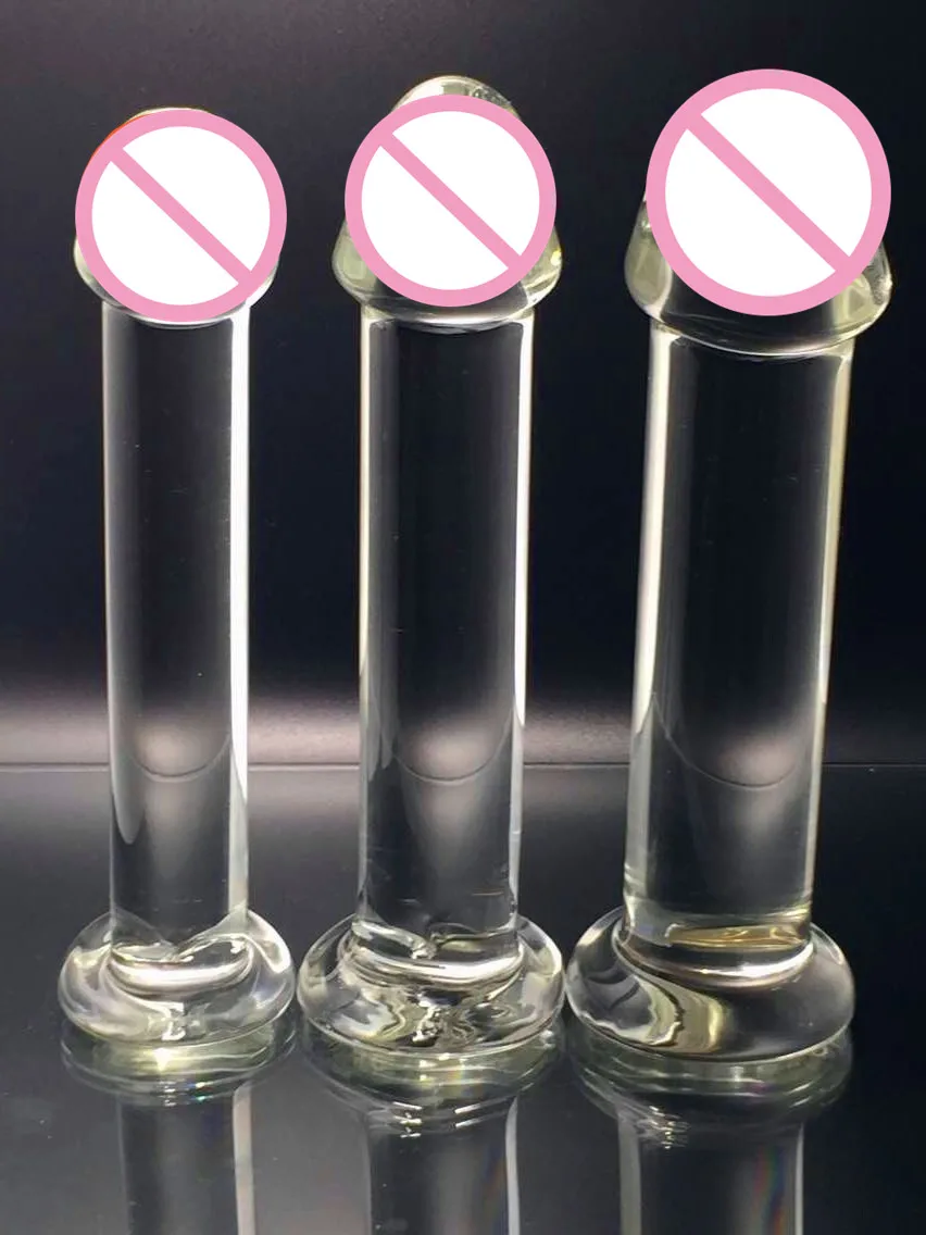 Большой стеклянный фаллоимитатор 3 размера огромный для лесбиянок геев взрослые