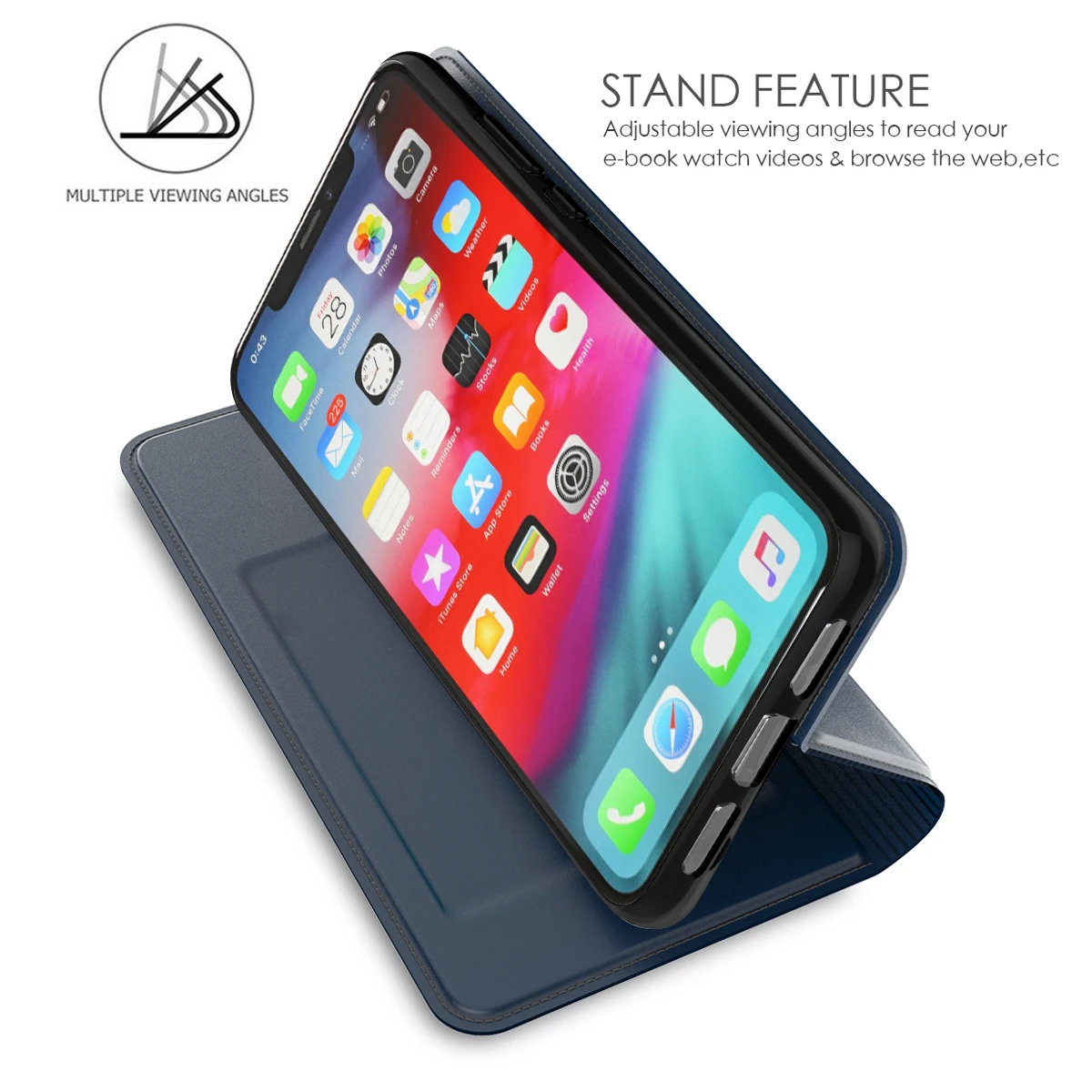 Чехол для iPhone 11 Pro Max Роскошный чехол из искусственной кожи с откидной крышкой и