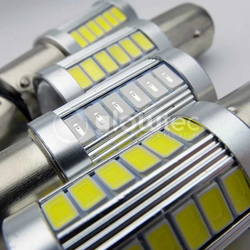 GLOWTEC 4 шт. BA15S BA15D P21W 33smd 5063 S25 1156 Автомобильная грузовая лампа заднего противотуманного фонаря на светодиоде для резервного копирования парковки стоп-сигнала.