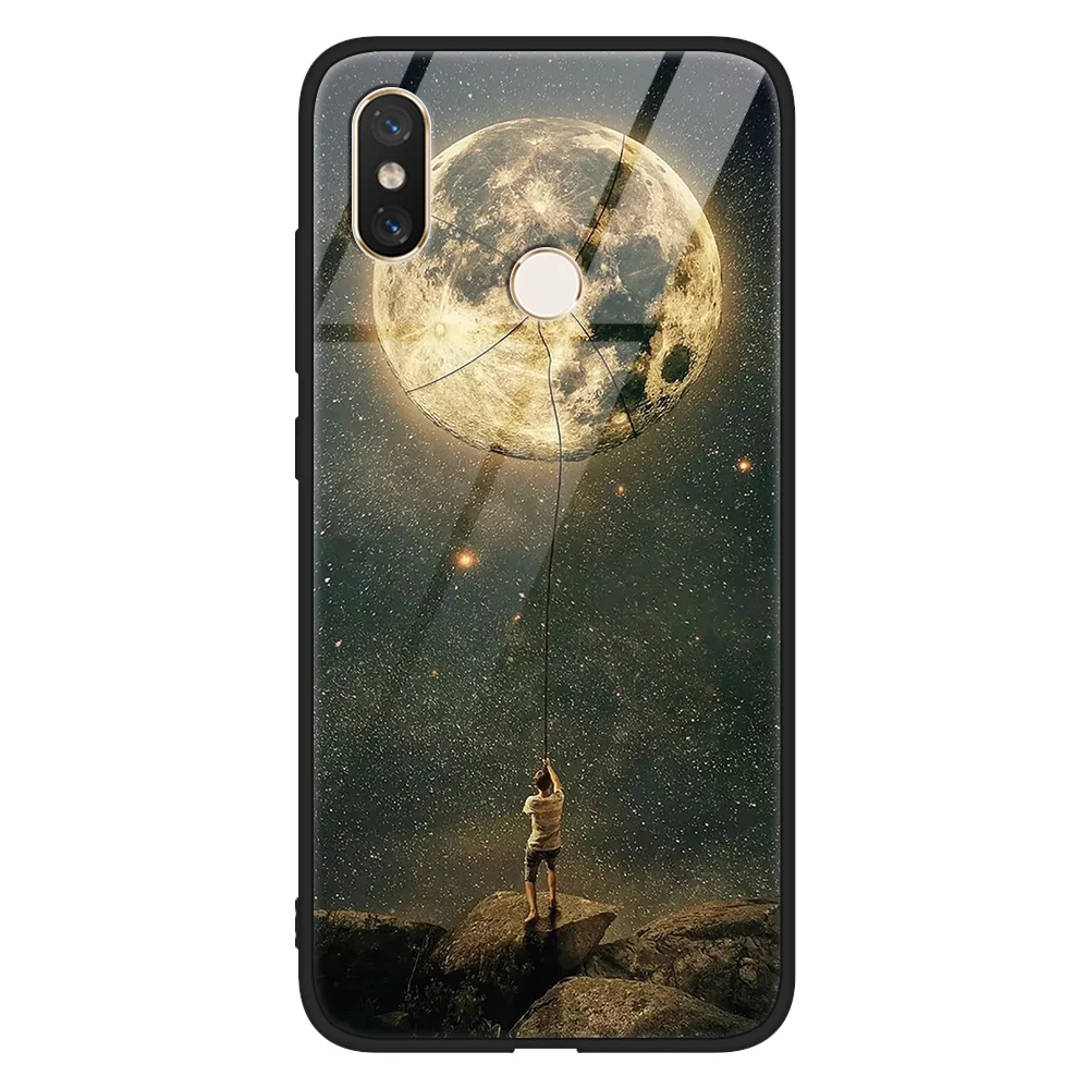 renlaqiu Стеклянный чехол для Xiao mi Red mi S2 6A 7A Note 5 6 7 K20 Pro Plus mi A3 8 Lite 9 9T для iPhone 6 6s 7 8 Plus 11 Pro X XR XS Max - Цвет: renlaqiu