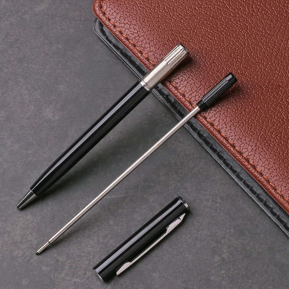 1 шт. металлическая шариковая ручка из нержавеющей стали Вращающаяся для подписи