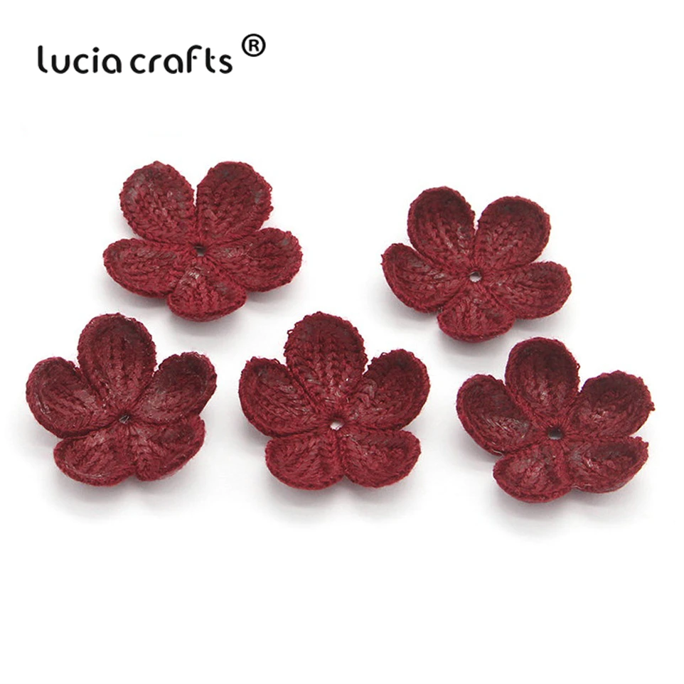 Lucia Craft 10/13 шт. 35 мм шерстяные цветы для шитья нашивки декора материалы ручной