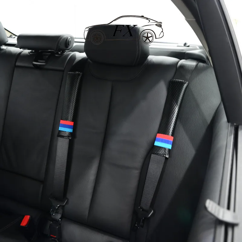 2 шт./лот Тюнинг автомобилей углеродного волокна накладка на ремень безопасности