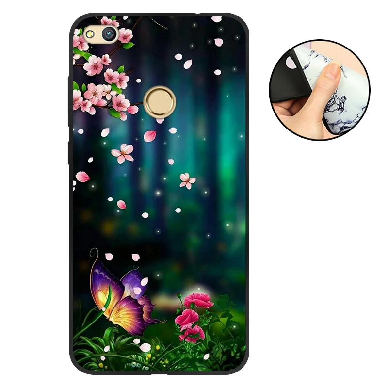 ZHD P8 Lite задняя крышка для huawei Honor 8 Lite чехол черный ТПУ силиконовый мягкий для huawei P9 Lite мраморный чехол для телефона Capa 5,2" - Цвет: ZHD