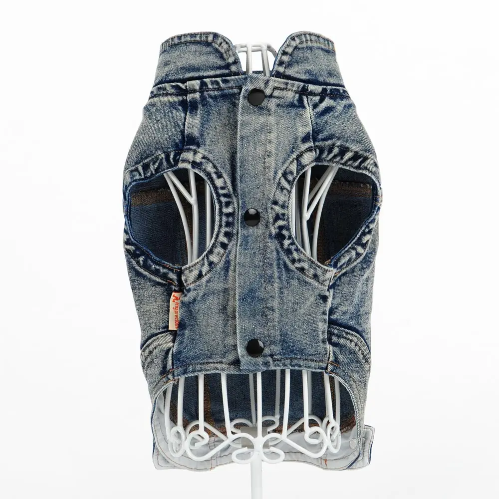 HOOPET модная одежда для собак щенков кошек джинсовый жилет голубой Летний чихуахуа