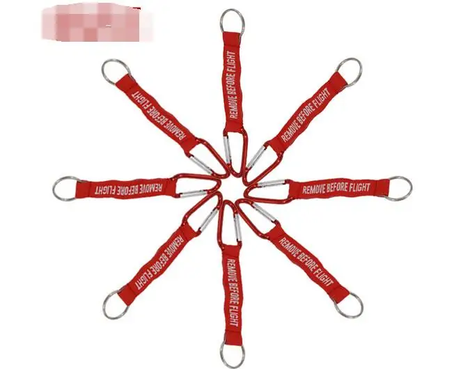 3 шт./лот творческий стиль унисекс remove Before Flight цепочка для ключей красный брелок тканый брелок с буквой