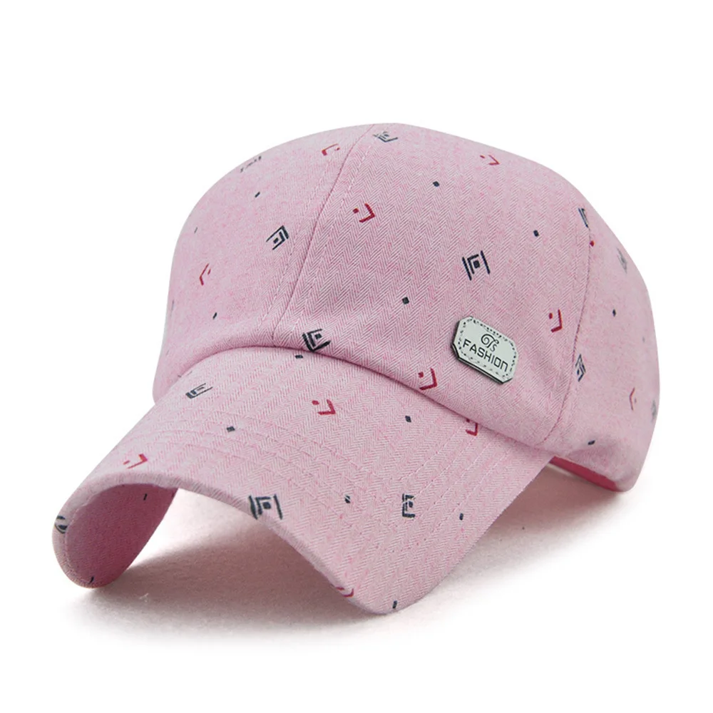 pink Jamont, Женская хлопковая бейсболка, лето-осень, кепка, Снэпбэк, кепки с принтом для девочек, Женская регулируемая бейсболка, солнцезащитные шапки - Цвет: pink