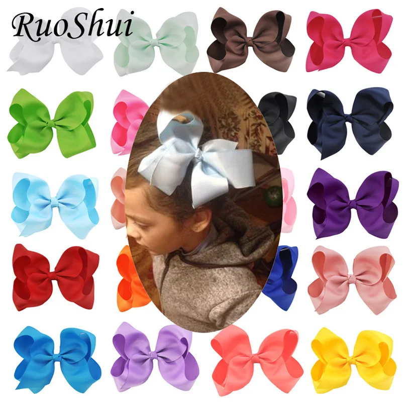 20 шт./лот 6 дюймов заколки для волос девочек детские новорожденных с бантом