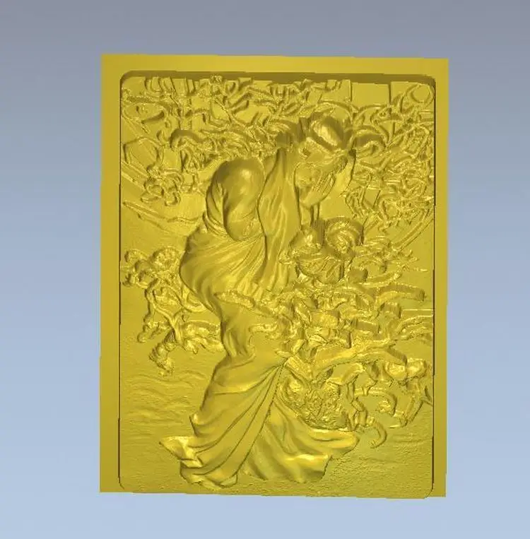 Зимняя женская 3d модель рельеф для ЧПУ в формате STL|3d model relief|3d relief modelfor cnc |
