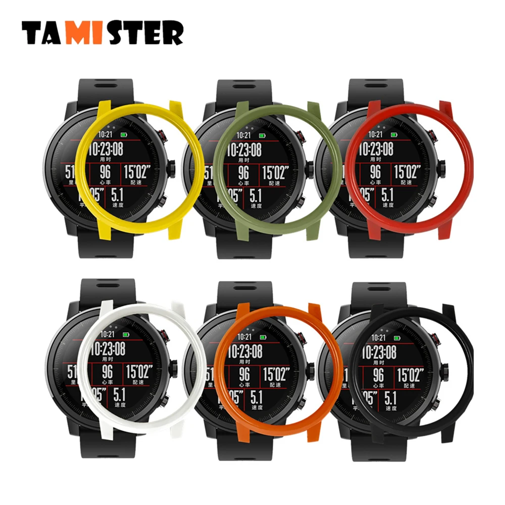 TAMISTER для Amazfit 2 Stratos Smart Watc защитный чехол Xiaomi Huami 2/2S тонкая цветная Рамка ПК