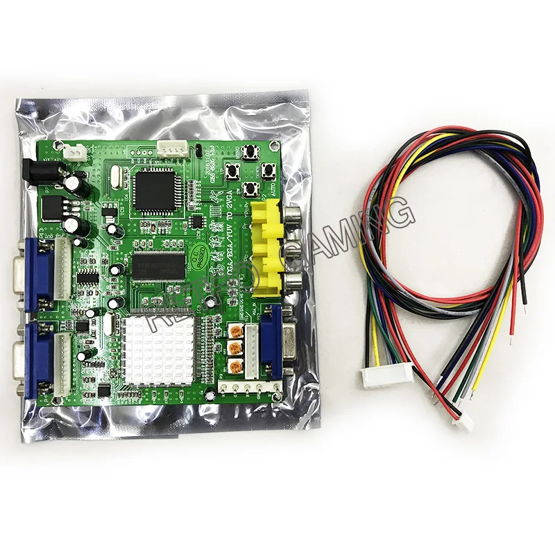 

New Arrival CGA TO VGA Converter CGA EGA YUV to VGA PCB 2 VGA Output Accessories Cabinet Parts for Arcade LCD Game Machine