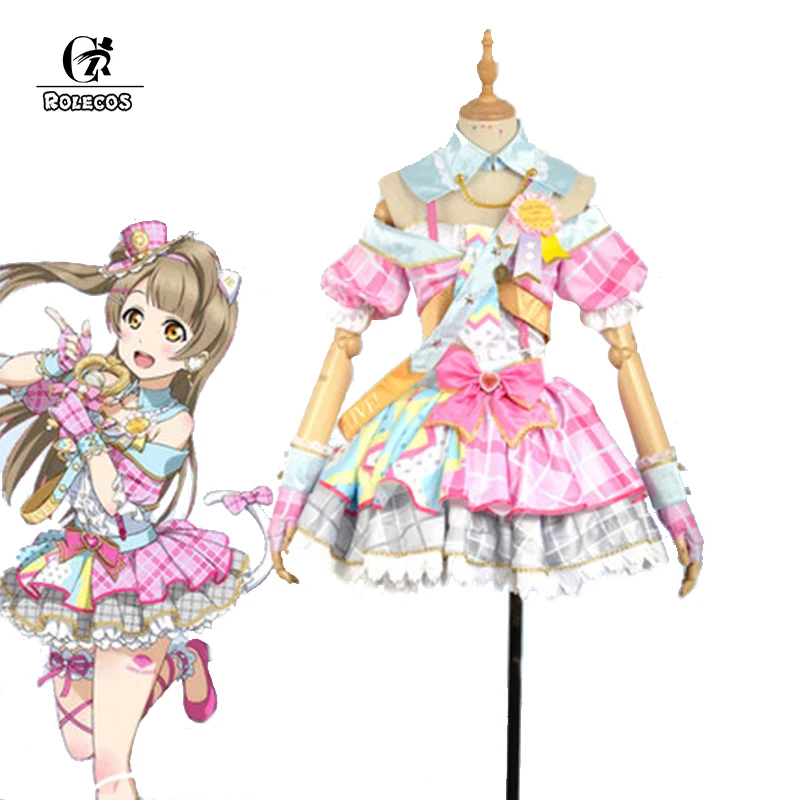 Rolecos японского аниме Love Live! Костюмы для косплея Idol возбуждение Косака Хонока