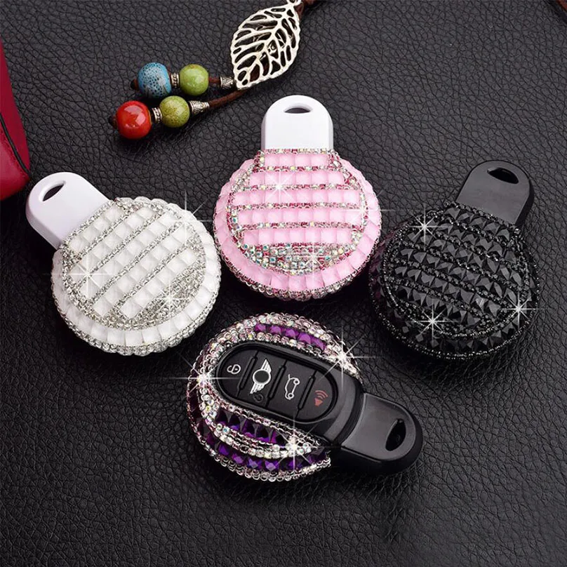 Gift High Quality Luxury Diamond Key Cover Shell For BMW MINI Cooper F56 F55 F54 F60 R55 R56 R59 R60 R61 ONE S Clubman Keychain |