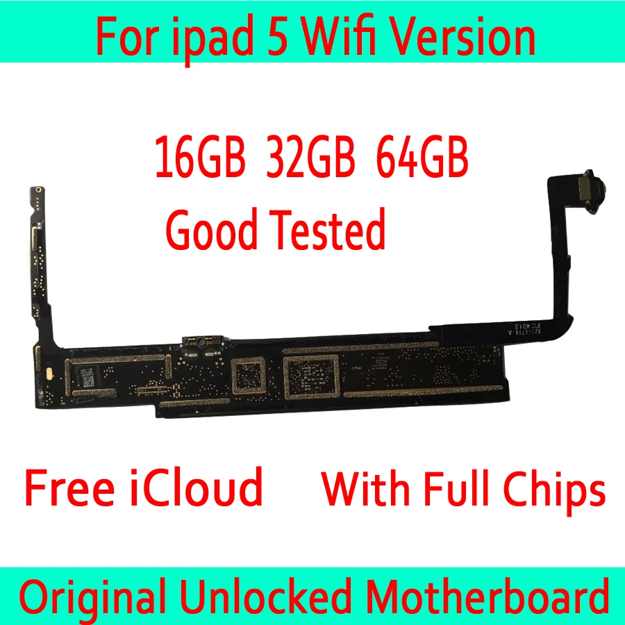 

For ipad 5 Wifi Version Motherboard with Free iCloud,100% Original unlocked for Ipad 5 Logic board Wifi Version with IOS System