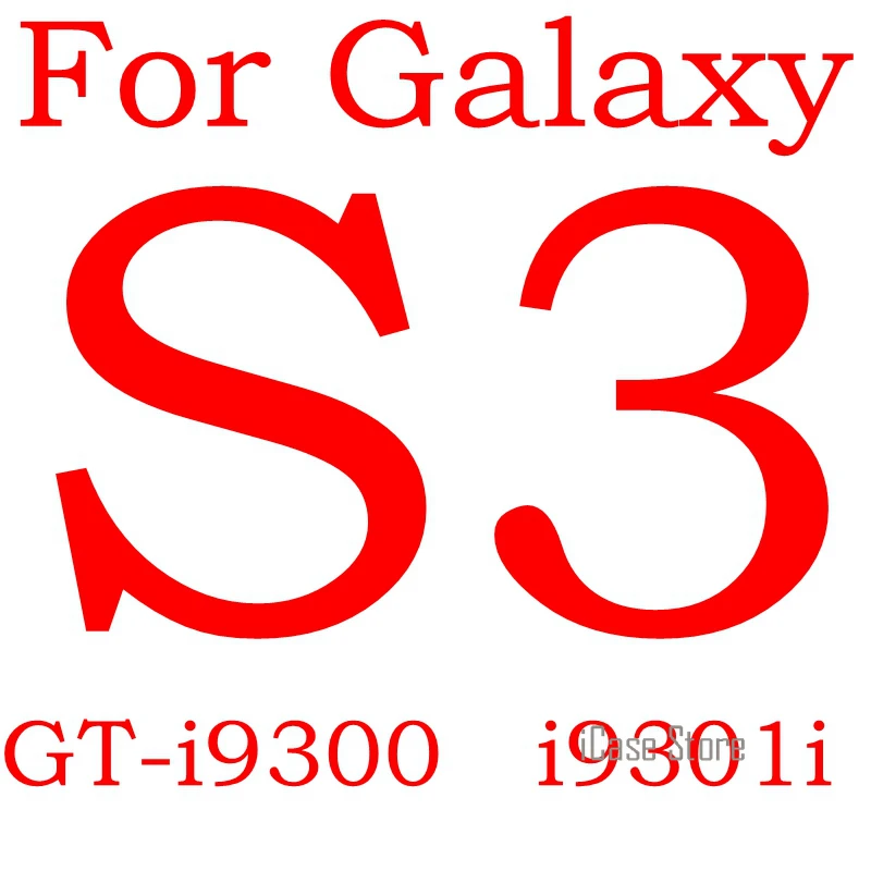 For Galaxy S3 i93001 Защитная пленка из закаленного стекла для samsung Galaxy S2 плюс S3 S4 S5 S6 S3 мини S4 мини S5 Мини GT I9190 i8190 i9500 I9300 I9100 SM G9200 чехол - Цвет: For Galaxy S3 i93001