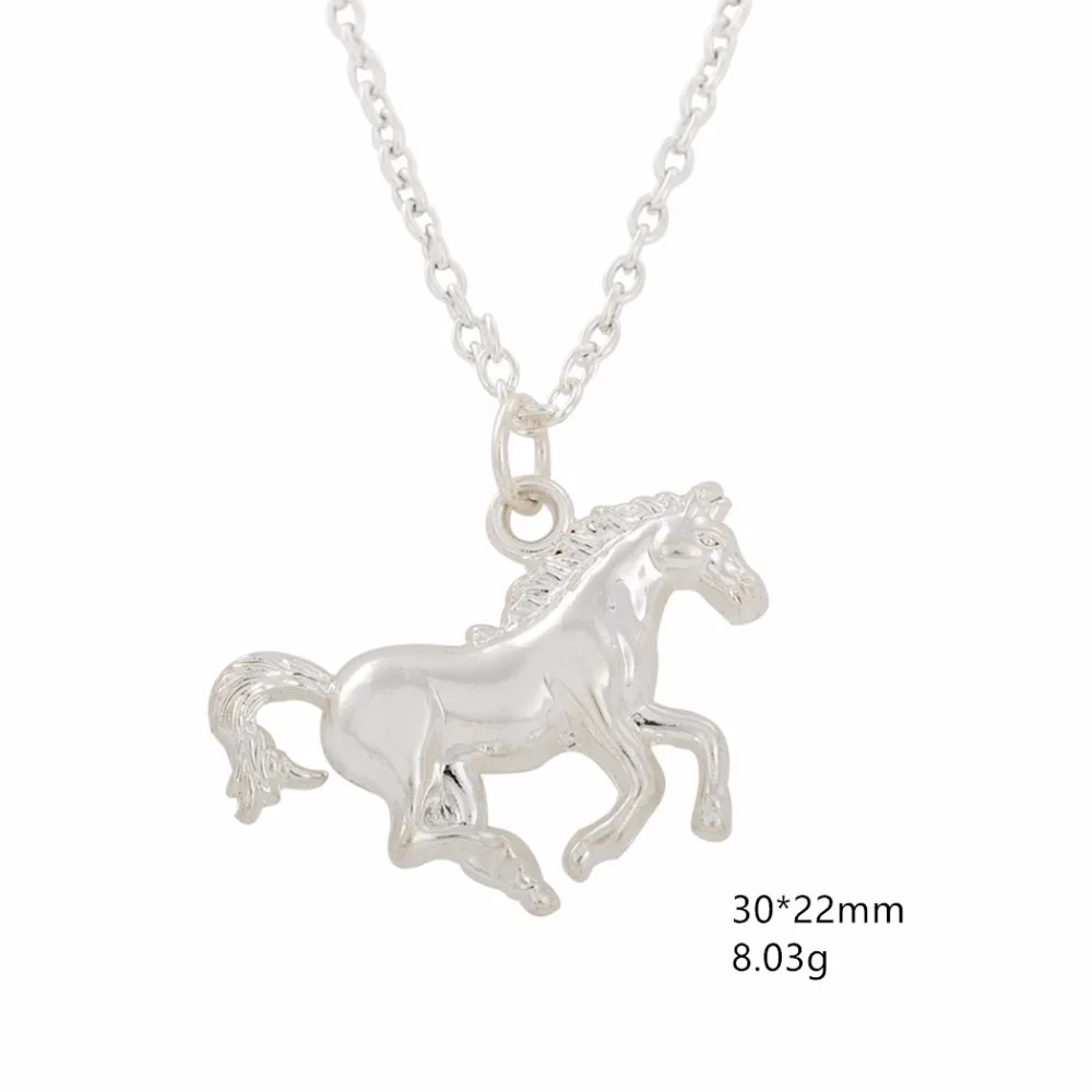 Колье Teamer с животным подвеска в виде бегущей лошади колье для ковбоя подарок на
