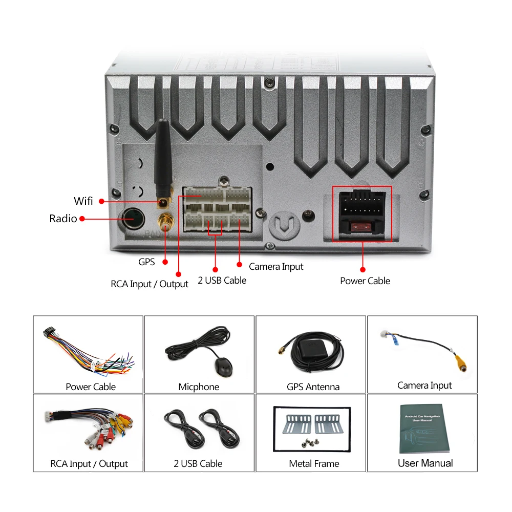 Автомагнитола Android 8 0 с восьмиядерным процессором 2 Гб + 16 ГБ 2Din 7 &quot Универсальная