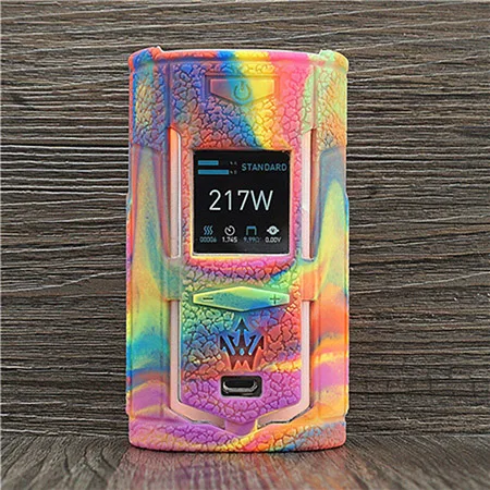 rainbow Чехол с текстурой для VOOPOO Woody Vapes X217 217W TC Box Mod, защитный силиконовый чехол, Защитная пленка для Woody Vape X 217 - Цвет: rainbow