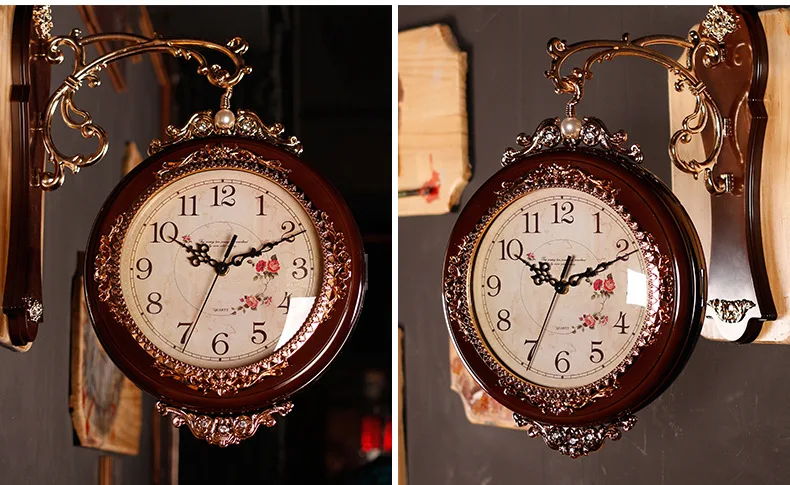 Двухсторонние настенные часы Saat Reloj часы Relogio de parede Duvar Saati кварцевые часы в творческом стиле настенные часы для гостиной спальни