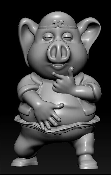 

3d model relief for cnc in STL file format Pig