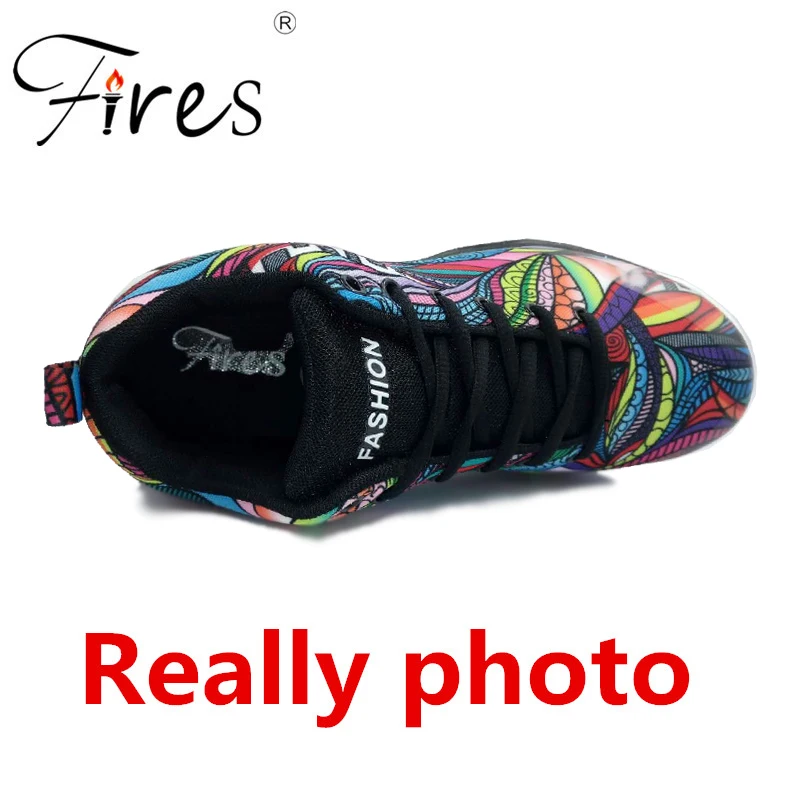 

Fires Men Sport Shoes Couple Printing Pattern Running Sneakers Comfortable Unisex Outdoor Walking Shoes Oversize 35-47 Sneaker