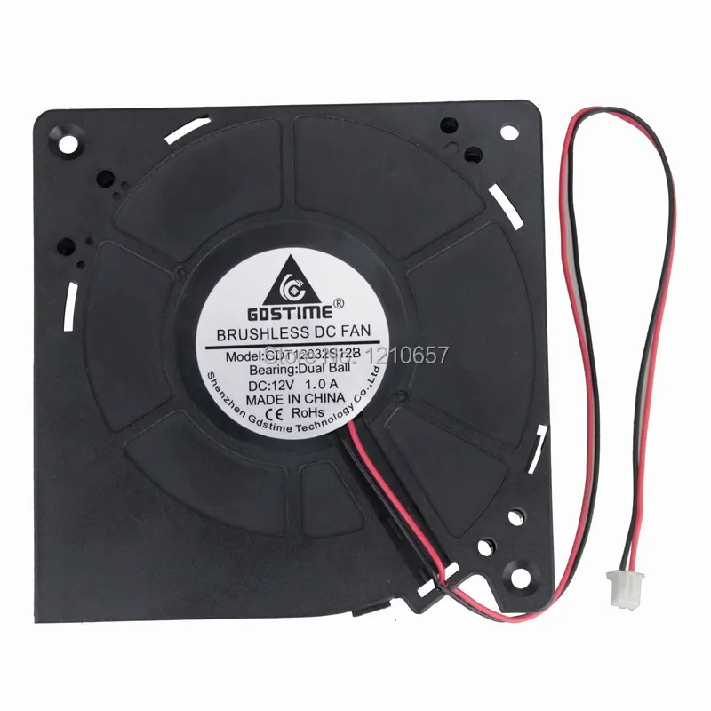 

2 Pieces LOT Gdstime DC 12V 2Pin 12cm 120mm 120x32mm Blower Fan 12032B Ball Bearing Brushless Cooling Fan