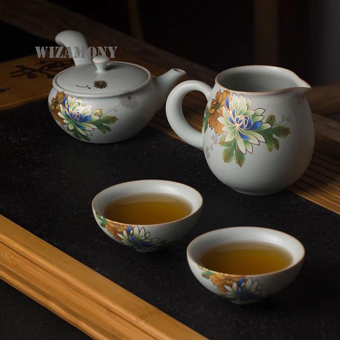 WIZAMONY посуда для напитков Китайский традиционный цвет тиснение пион мастер чашка