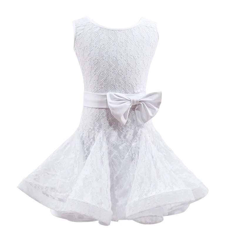 

New Children Latin Dance Skirt Girls Long Sleeve/Sleeveless Lace Practice Clothes Latin Competition Dress Rumba Outfit DQL1320
