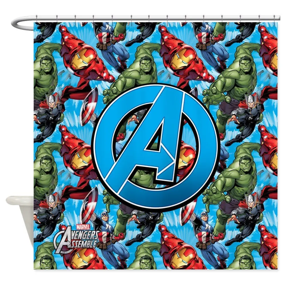 Круг A Мстители декоративная ткань душевая занавеска в комплекте и ковры