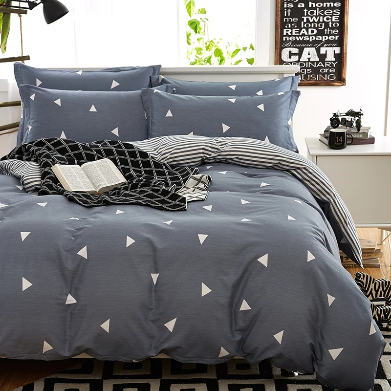 Набор постельного белья из 100% хлопка набор с геометрическими узорами
