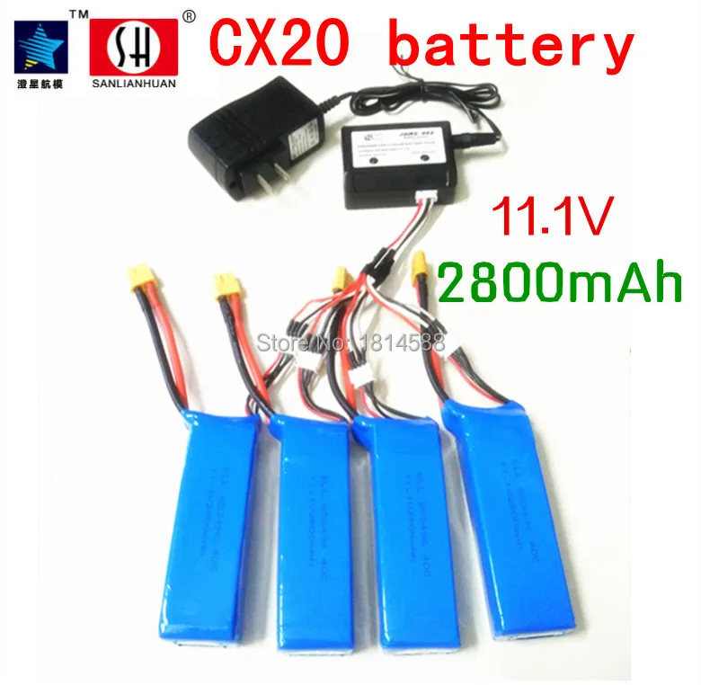 Литиевая батарея Cheerson CX20 V303 11 1 В 2800MAH PO и зарядное устройство CX 20 детали для