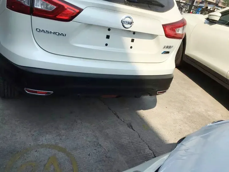 Для Nissan QASHQAI j11 хром Лампа заднего противотуманного фонаря Крышка отделки салона авто аксессуары 2 шт