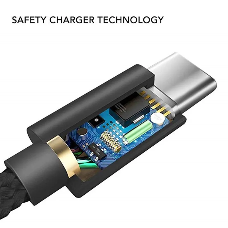 Кабель USB Type-C для Xiaomi Redmi note 7 Huawei P30 P20 Samsung A9 2018 NOTE 9 S10 PLUS S9 S8 OnePlus 6t 6 ZTE CType-C | Мобильные