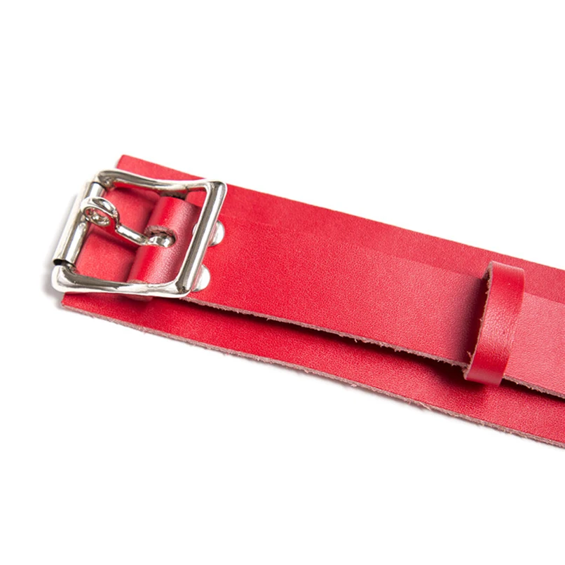 Ошейник из натуральной кожи и цепочка чокер для женщин ограничители связывания