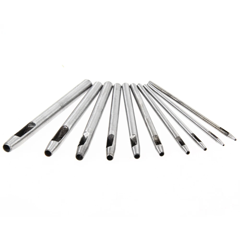 10 шт. стальной дырокол для кожи инструмент Набор рукоделия ремня