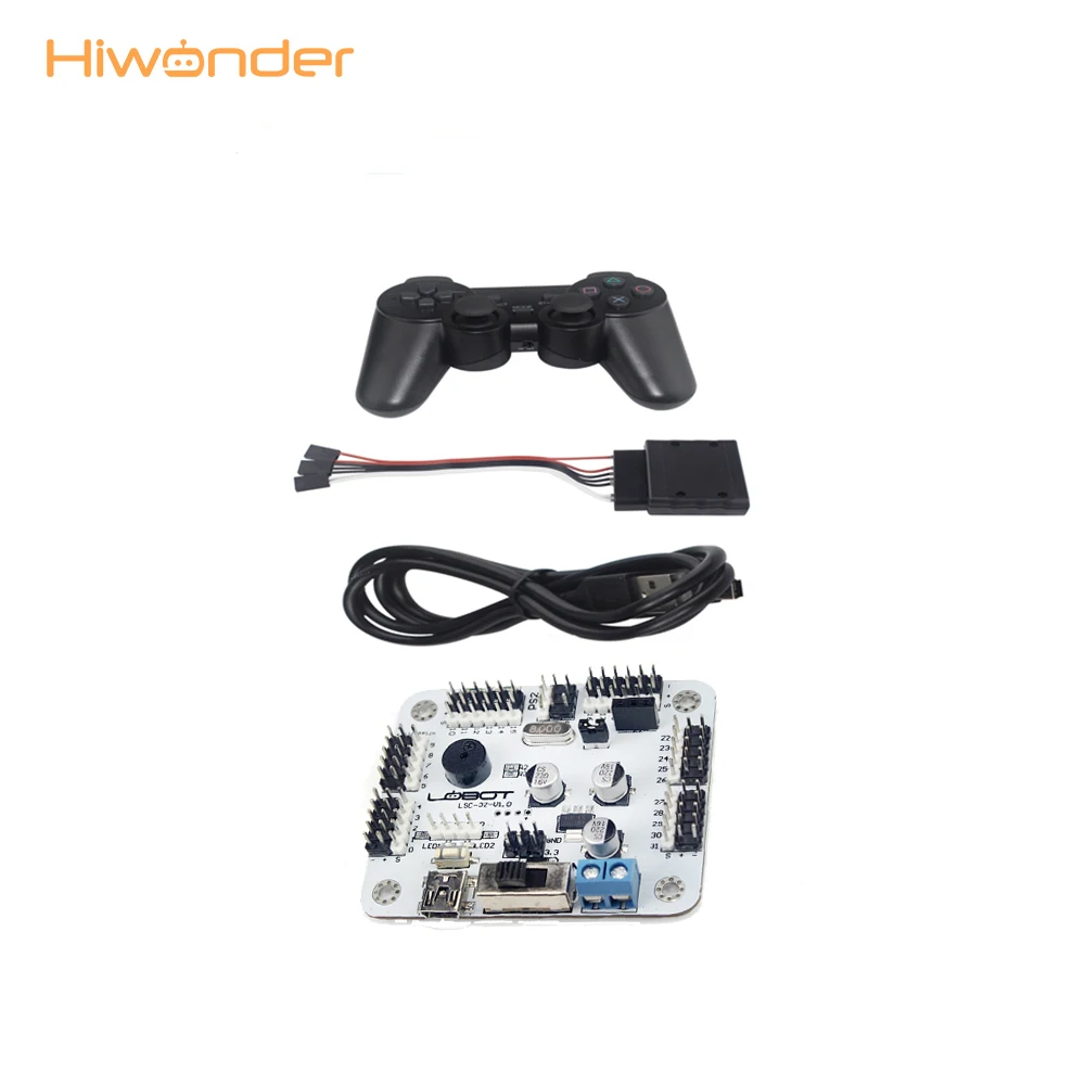 Hiwonder Servo контроллер 32 CH доска с PS2 ручка приемник для Hexapod Bipedal RC части робот