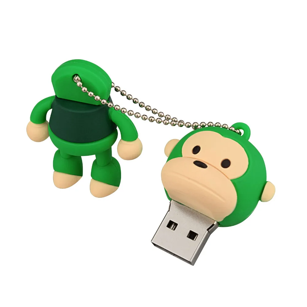 USB флеш накопитель J boxing Green 64 ГБ флешка с забавной обезьяной 16 32 для компьютера