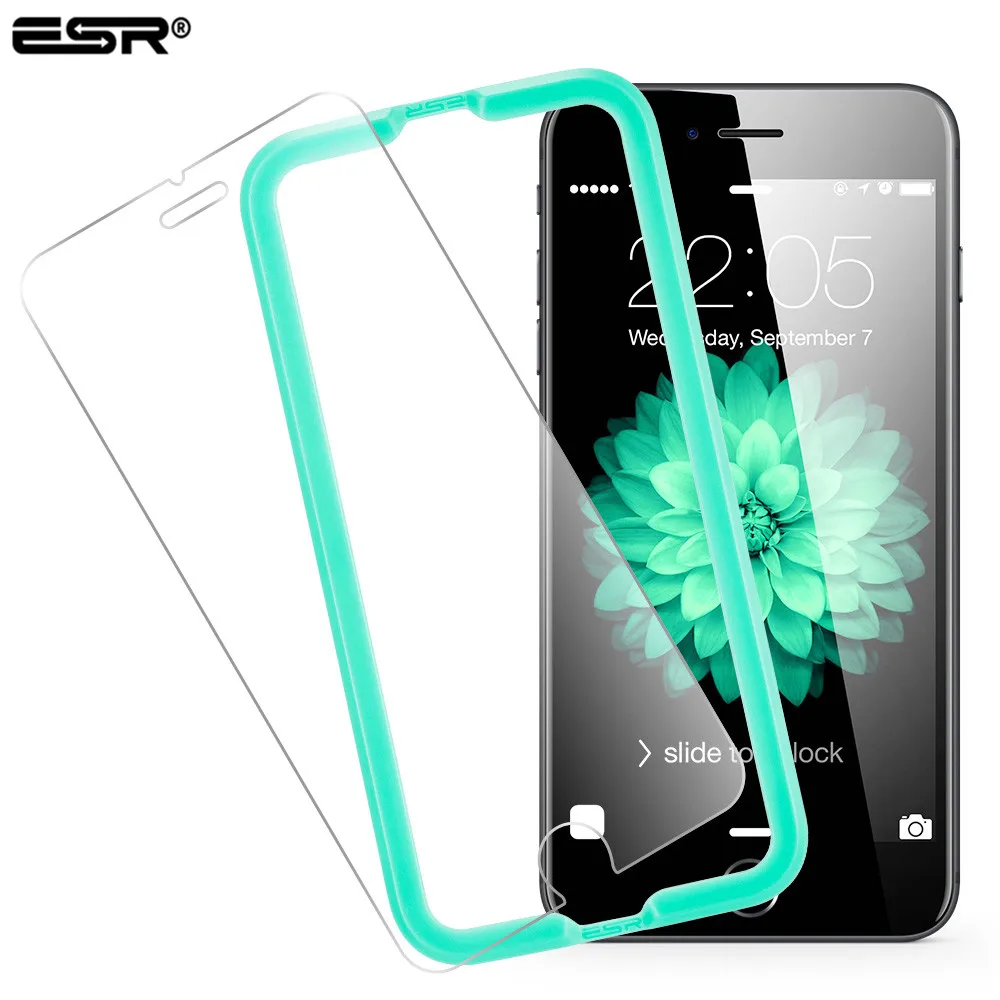 ESR Защита экрана для iPhone 7 закаленное стекло 9H Защитная пленка для iPhone 5 5S 6 6S 7 8 Plus для iPhone X защита экрана