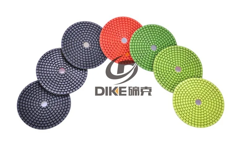 400# Premium Wet 5&quot(125mm) with 2.5mm flexible wet angle grinder polishing pads for Granite and Marble | Инструменты