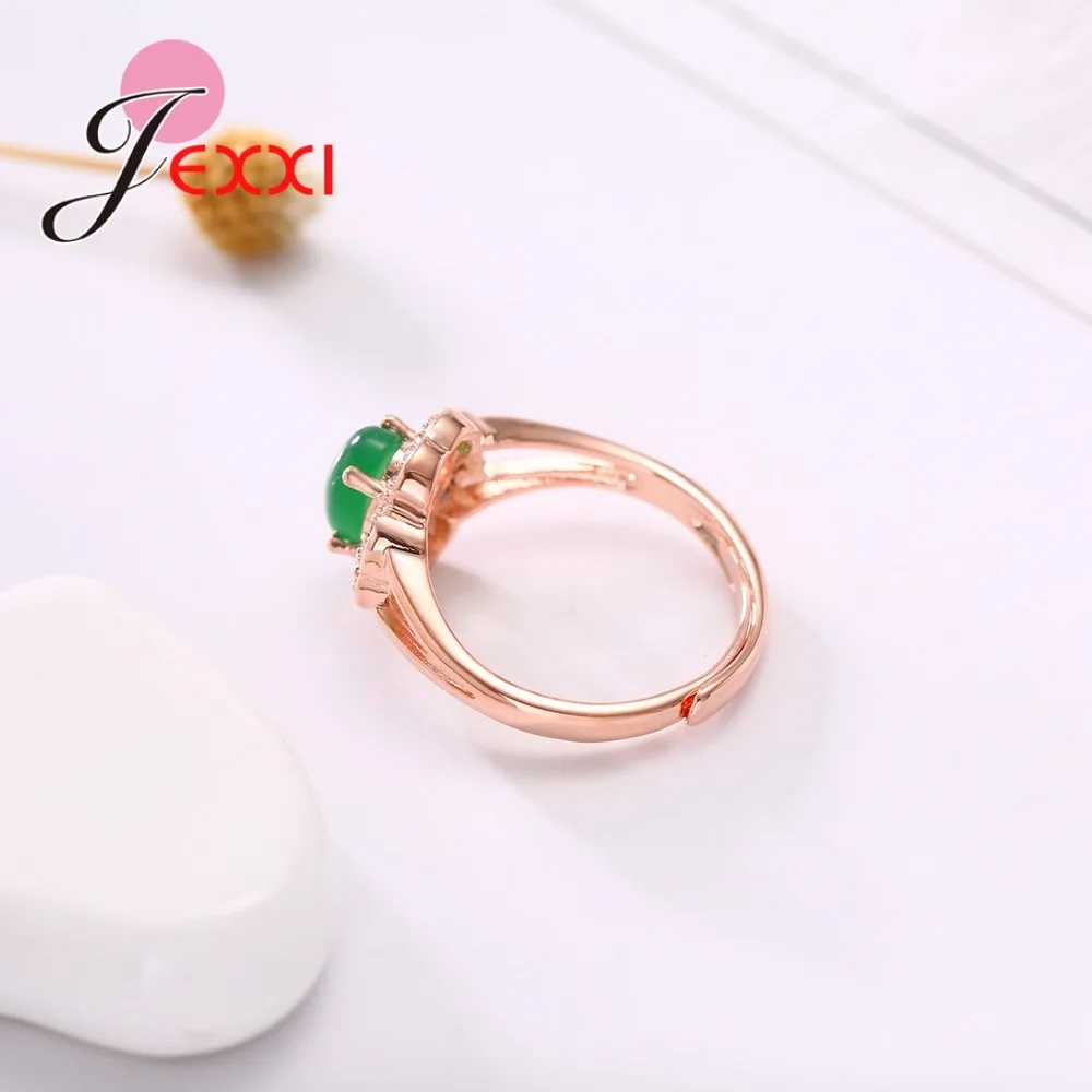Новые модные очаровательные Высококачественные золотые кольца Rosae с зеленым