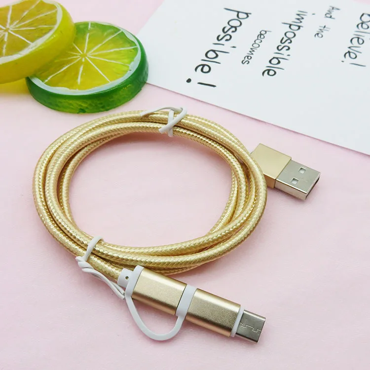 Usb type C Micro USB 2 в 1 кабель для быстрой зарядки для Xiaomi huawei samsung S9 S8 sony Oukitel Android кабели для зарядки мобильных телефонов