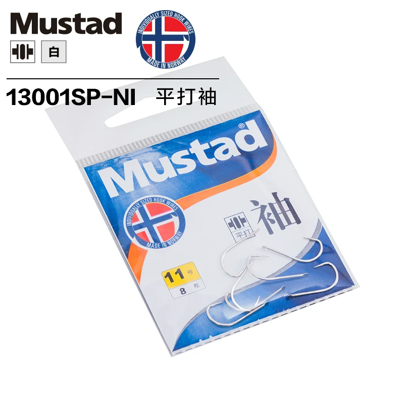 Mustad 13001 не-Барб рыболовные Крючки для соревнований рыболовный крючок Anzol Crucian Карп речной поток пруд пресноводные рыбные крючки PESCA Рыбная ловля