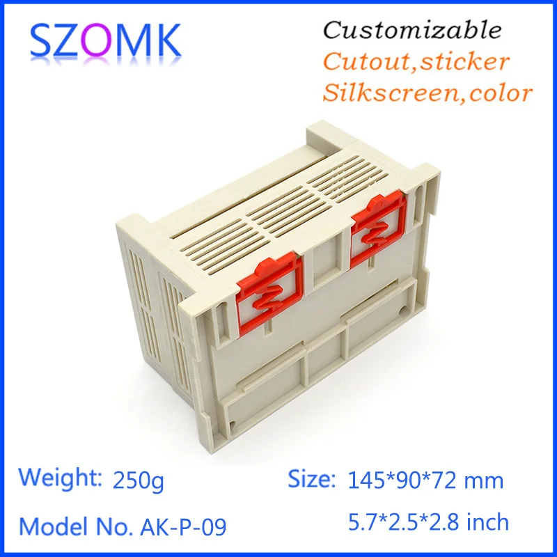 Din rail project box electronic чехол (1 шт.) 145*90*72 мм abs Пластиковая распределительная коробка